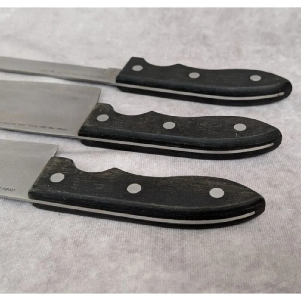 Cordon Bleu 3 Piece Knife Set Chef Cleaver Carving High Carbon Japan Stainless